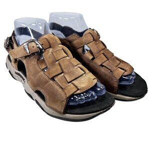 Merrell Brava II Womens Brown Leather Fisherman Sandals Sz 7 Adjustable Buckles